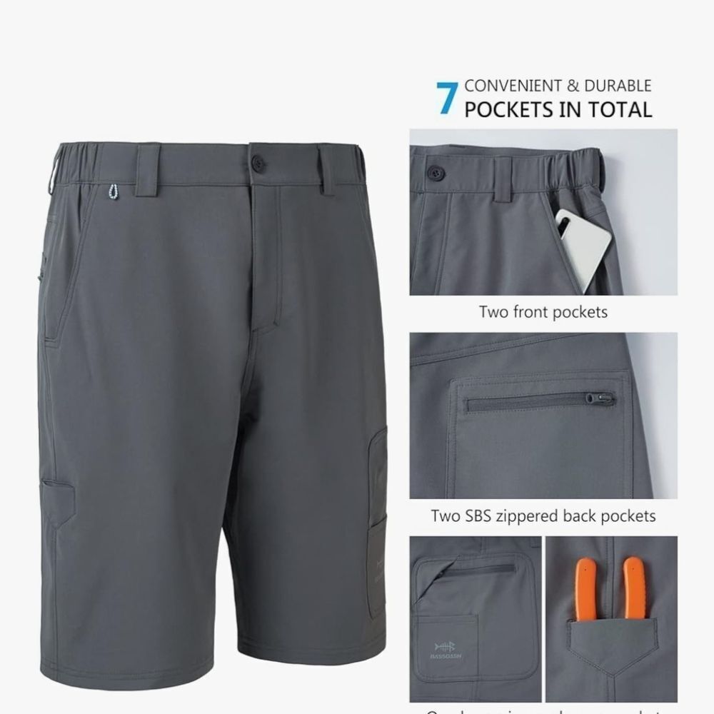 Men's Gray Cargo Shorts - Picture 5 of 7